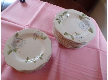 16 Floral Plates Gips And Elite