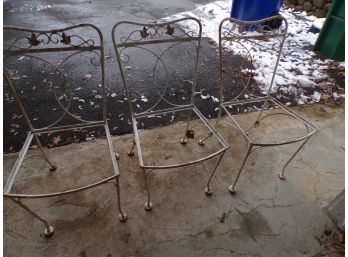 3 Metal  Patio Chairs