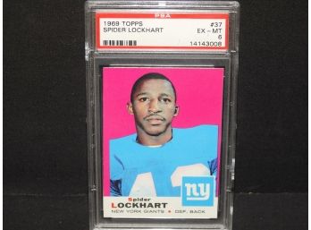 Graded EX MINT 1969 Topps Spider Lockhart Football Card