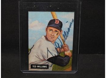 Autographed Ted Williams Tmca Reprint Baseball Card