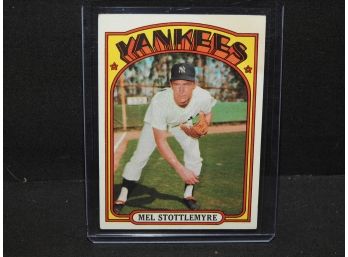 1972 Topps Mel Stottlemyre Baseball Card