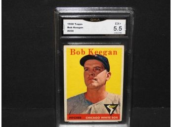 Graded EX 1958 Topps Bob Keegan Baseball Card