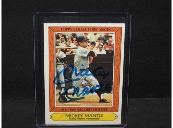 Autographed Mickey Mantle 1985 Tcg Baseball Card