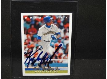 Autographed Ken Griffey Jr Upper Deck Baseball Card