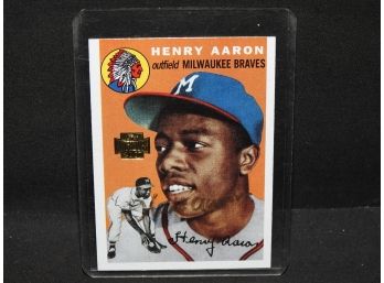 Autographed Hank Aaron Tribute Baseball Card