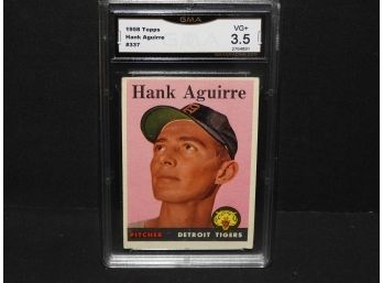 Graded VG 1958 Topps Hank Aguirre Baseball Card