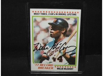 Autographed Willie McCovey 1978 Baseball Card