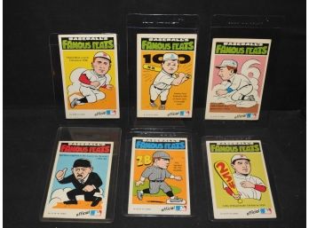 RARE 1972 Fleer  Famous Feats Baseball Cards