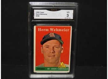 Graded VG 1958 Topps Herm Wehmeir Baseball Card