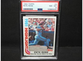 Graded NM MINT 1982 Topps Pete Rose Baseball Card