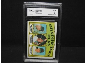 Graded Ex - Near Mint 1972 Topps Carlton Fisk ROOKIE Baseball Card