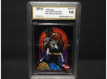 Graded GEM MINT 10 1996 Edge Antoine Walker ROOKIE Basketball Card