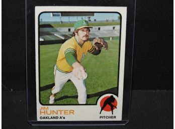 1973 Topps Jim Catfish Hunter Baseball Card