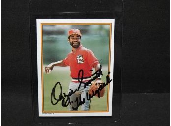 Autographed Ozzie Smith 1987 Topps Baseball Card