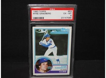 Graded EX MINT 1983 Topps Ryne Sanberg ROOKIE Baseball Card