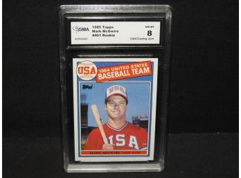 Graded NM MINT 1985 Topps Mark McGwire ROOKIE USA Baseball Card