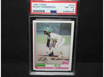 Graded NM MINT 1982 Topps Rickey Henderson Baseball Card