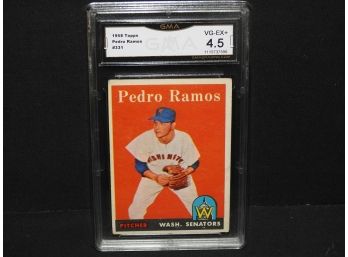 Graded VG EX 1958 Topps Pedro Ramos Baseball Card