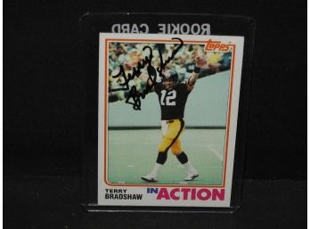 Autographed Terry Bradshaw 1982 Topps Football Card