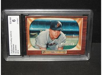 Graded EX NM 1955 Bowman Vic Janowicz Baseball Card