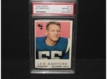 Graded NM MINT 1959 Topps Leo Sanford Football Card