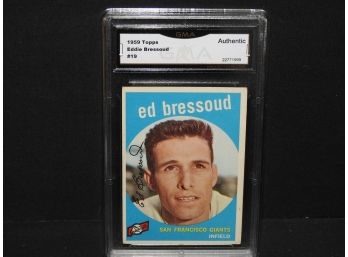 Graded 1959 Topps Ed Bressoud Baseball Card