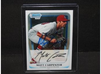 Autographed Matt Carpenter 2011 Topps Baseball Card