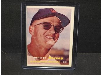 1957 Topps Whitey Herzog ROOKIE Baseball Card