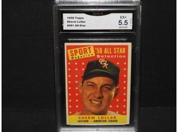 Graded EX 1958 Topps Sherm Lollar Baseball Card