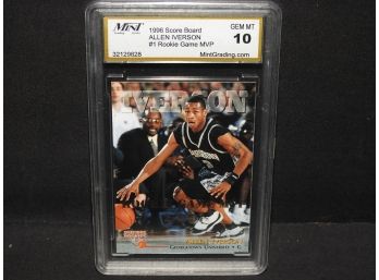 Graded GEM MINT 10 Allen Iverson ROOKIE Basketball Card