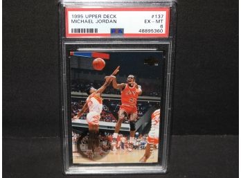 Graded EX MINT 1995 UD Michael Jordan Basketball Card