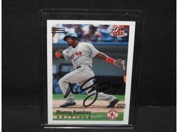 Autographed Manny Ramirez 2002 Fleer Baseball Card