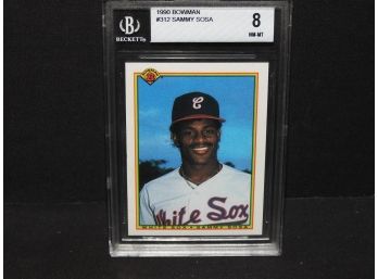 Graded NM MINT 1990 Bowman Sammy Sosa ROOKIE Baseball Card