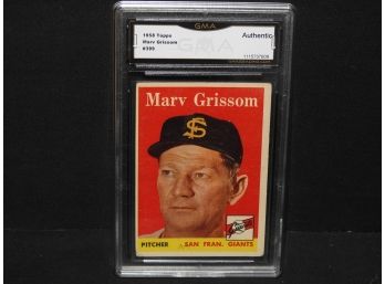 Graded 1958 Topps  Marv Grissom Baseball Card