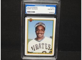 Graded NM MINT 1990 Bowman Barry Bonds Baseball Card