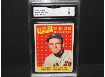 Graded EX 1958 Topps Frank Malzone Baseball Card