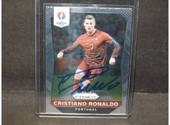 Autographed Cristiano Ronaldo 2016 Panini Soccer Card