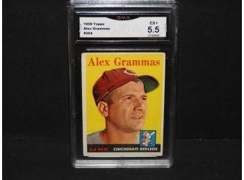 Graded EX 1958 Topps Alex Grammas Baseball Card