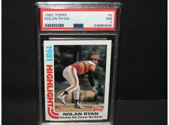 Graded NEAR MINT 1982 Topps Nolan Ryan Baseball Card