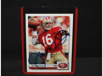 Autographed Joe Montana 1992 Upper Deck Football Card