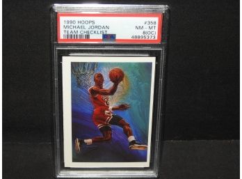 Graded NM MINT 1990 Hoops Michael Jordan Basketball Card