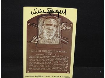 Autographed Willie Stargell Hall Of Fame Card