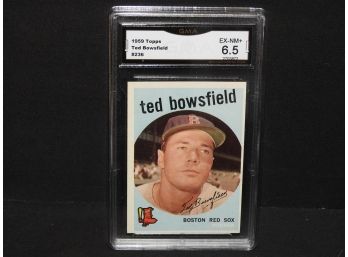 Graded EX NM 1959 Topps Ted Bowsfield Baseball Card