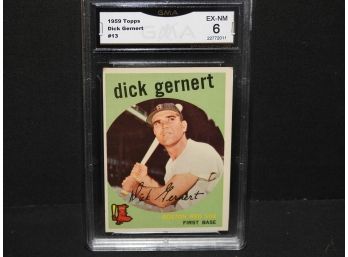 Graded EX NM 1959 Topps Dick Gernert Baseball Card