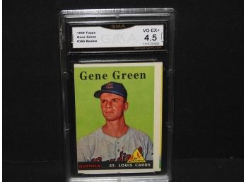 Graded VG EX 1958 Topps Gene Green Baseball Card