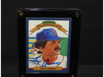 Autographed Tony Armas Baseball Card