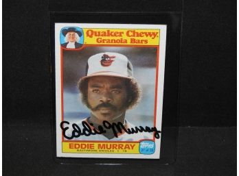 Autographed Eddie Murray 1986 Baseball Card