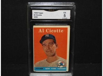 Graded EX 1958 Topps Al Cicotte Baseball Card