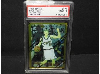 Graded MINT Topps Finest Brent Barry Basketball Card