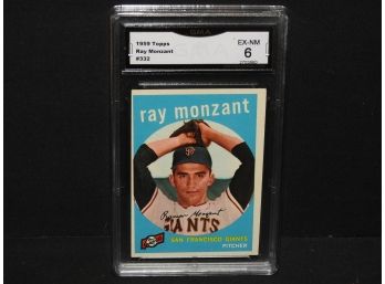 Graded EX NM 1959 Topps Ray Monzant Baseball Card